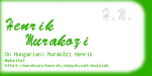 henrik murakozi business card